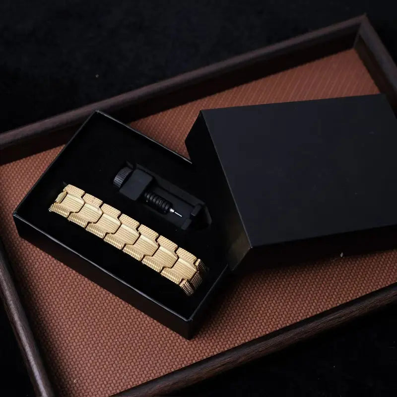 KingCuban Jewelry 14KGold Bracelet for Men, 3X Ultra Strength MagneticBracelets,99.99% Pure Copper with 3500 Gauss